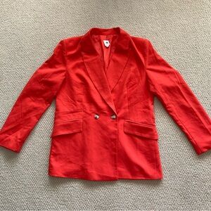 Flawless Bright Orange Red Blazer Coat Size XL Professional Jacket Like New